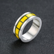 Bague homme acier style cinéma