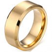 Bague homme dor�e en tungstene � bandeau bross�