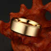 Bague homme dor�e en tungstene � bandeau bross�