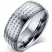 Bague homme en tungstene � �critures bouddhistes