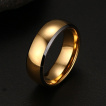 Bague homme en tungstene doré à fines bordures silver