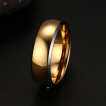 Bague homme en tungstene doré à fines bordures silver