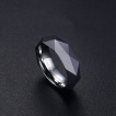 Bague homme facett�e en tungst�ne gris