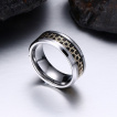 Bague homme tungstene � fibre de carbone et �toiles