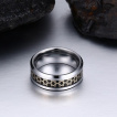 Bague homme tungstene � fibre de carbone et �toiles