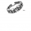 Bracelet homme à cranes d'acier en enfilade