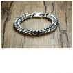 Bracelet homme � larges maillons style cubain en acier