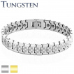 Bracelet homme magnétique en tungstène à damier