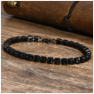 Bracelet homme rivi�re de zirconiums noirs