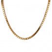 Chaine longue dor�e (55cm) en acier � maille cube