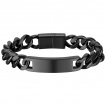 Gourmette pour homme en acier Noir à maillons larges