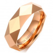 Bague homme facettée en tungstène cuivré