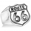 Chevali�re homme en acier avec �cusson Route 66