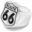 Chevali�re homme en acier avec �cusson Route 66