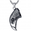 Pendentif acier tête d'aigle impérial