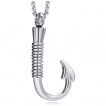 Pendentif homme en forme d'hame�on en acier