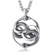 Pendentif homme Serpents entrelac�s en acier