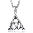 Pendentif homme celtique n�ud de la trinit� en acier