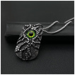 Pendentif acier plaque myst�rieuse � oeil de d�mon