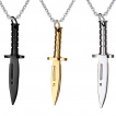 Pendentif homme acier couteau de combat