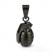 Pendentif homme en acier grenade couleur unie