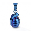 Pendentif homme en acier grenade couleur unie