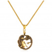 Pendentif homme doré Médusa en acier