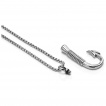 Pendentif homme en forme d'hame�on en acier