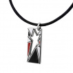 Pendentif homme plaque acier avec étoile rock
