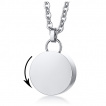 Pendentif m�daillon rond acier d�vissable (urne)