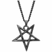 Pendentif Pentacle invers� anthracite aspect us�