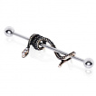 Piercing oreille industriel � serpent style antique