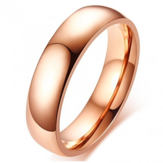 Anneau homme en acier cuivr� � design classique