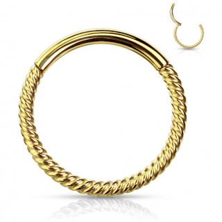 Anneau style cordage Dor� en acier haute pr�cision � segment clip