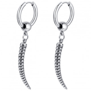 Anneaux d'oreilles � queue d'alien en acier (paire)