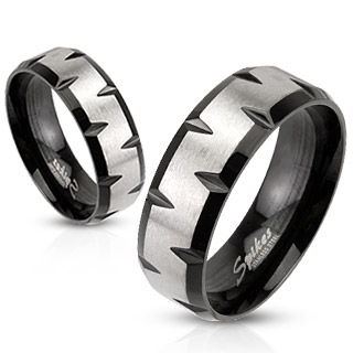 Bague homme en acier Ombra