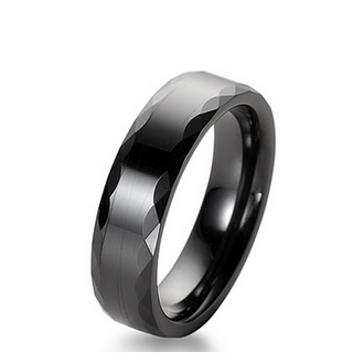 Bague homme c�ramique noire...