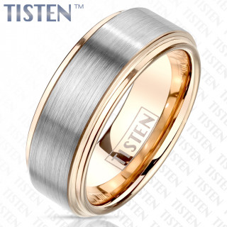 Bague homme tisten cuivr�e � bandeau bross�