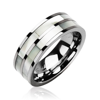 Bague homme tungstene Opalin