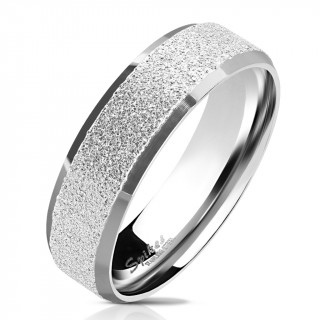 Bague mixte � bandeau sabl�