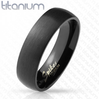 Bague mixte noire en titane bross�