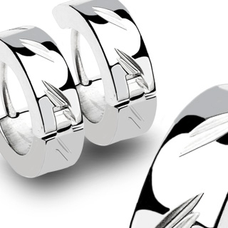 Boucles d'oreilles homme cercles griff�s