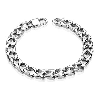 Bracelet homme en acier � maillons carr�s