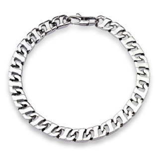 Bracelet homme en acier � maillons en huit
