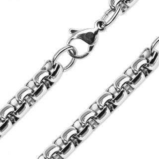 Chaine courte (49cm) en acier inox � boucles rondes