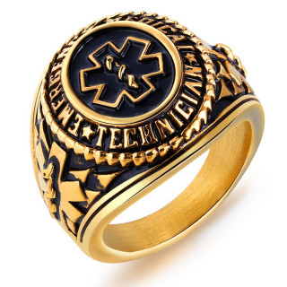 Chevali�re homme acier dor�e corps m�dical