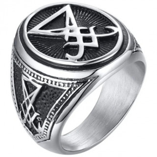 Chevali�re homme en acier "L'anneau de Lucifer"