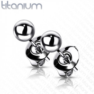 Clous / boucles d'oreilles Titane G23 � boules