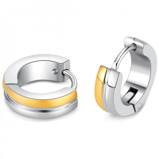 Cr�oles homme acier � bande lat�rale dor�e (paire)