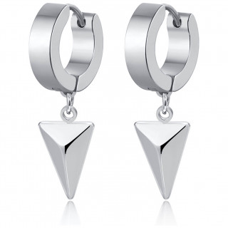 Cr�oles homme en acier � triangle suspendu (paire)